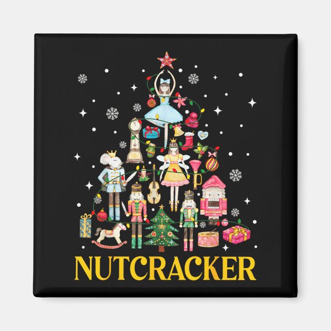 Christmas Nutcracker Squad Ballet Dance Women Kid  Magnet (Front)