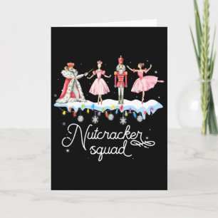 Christmas Nutcracker Squad Ballet Dance Women Kids Card