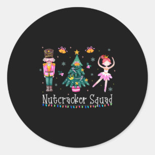 Christmas Nutcracker Squad Ballet Dance Women Kids Classic Round Sticker