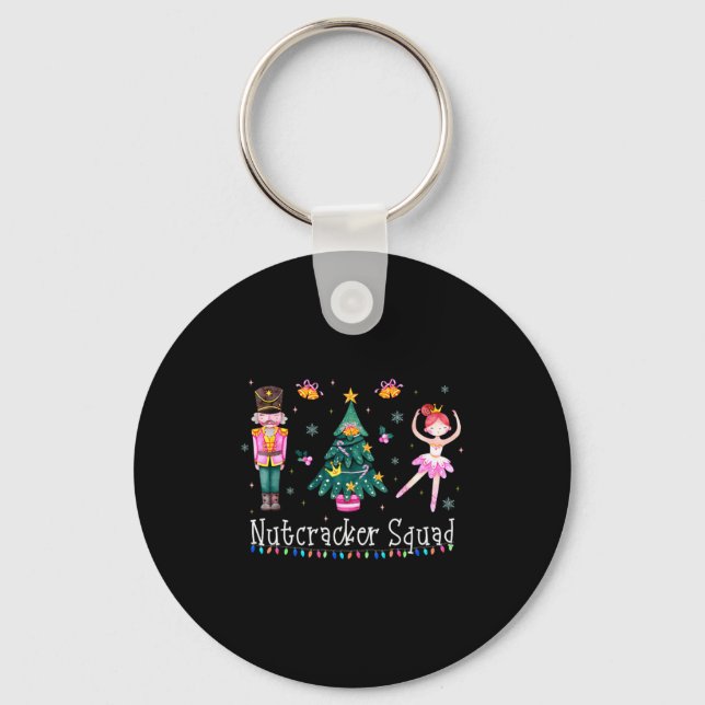 Christmas Nutcracker Squad Ballet Dance Women Kids Key Ring (Front)