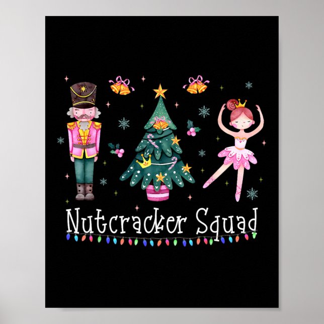 Christmas Nutcracker Squad Ballet Dance Women Kids Poster (Front)
