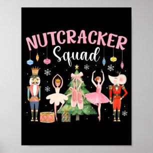 Christmas Nutcracker Squad Ballet Dance Women Kids Poster