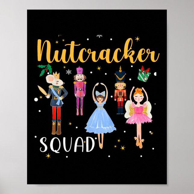 Christmas Nutcracker Squad Byllet Dance Women Kid  Poster (Front)