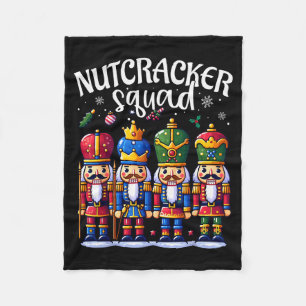 Christmas Nutcracker Squad Pajama Winter Holiday T Fleece Blanket