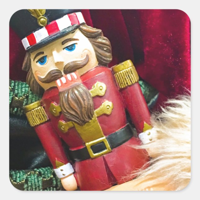 Christmas Nutcracker Square Sticker (Front)