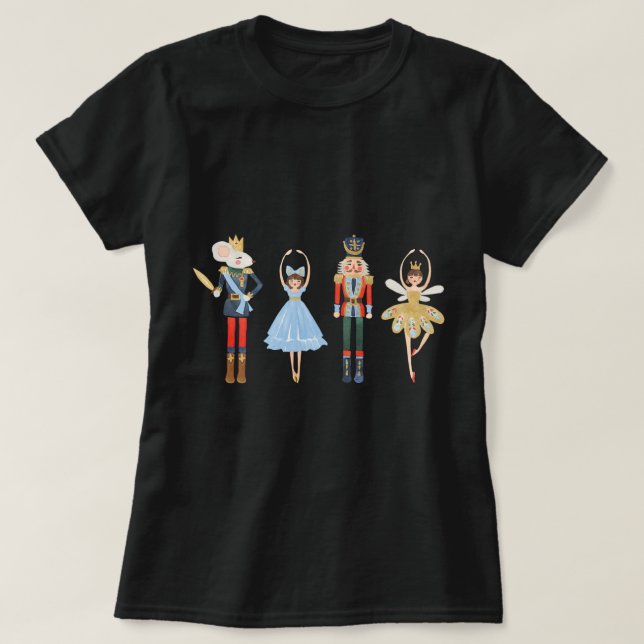 Christmas Nutcracker Sugar Plum Fairy Christmas Sw T-Shirt (Design Front)