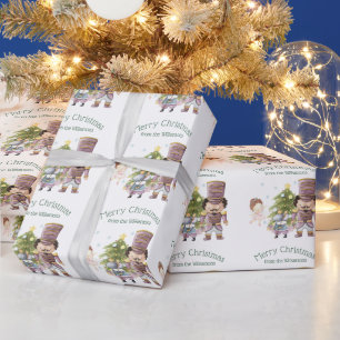 Christmas Nutcracker Sugar Plum Fairy & Mouse King Wrapping Paper