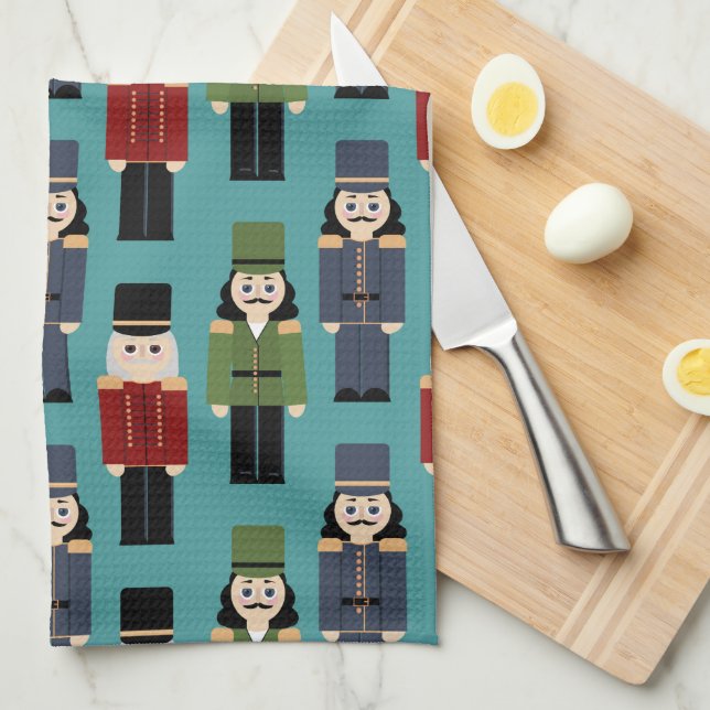 Christmas nutcracker tea towel (Quarter Fold)