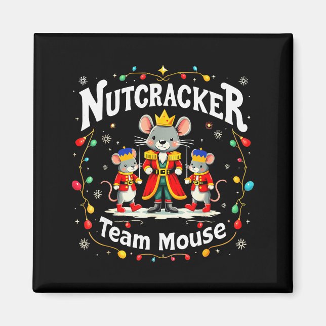 Christmas Nutcracker Team Mouse Funny Soldier Xmas Magnet (Front)