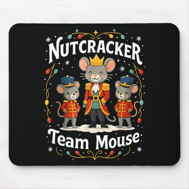 Christmas Nutcracker Team Mouse Funny Soldier Xmas Mouse Pad (Front)