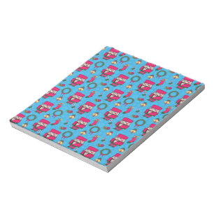 Christmas Nutcracker toy,Blue snowflake pattern Notepad