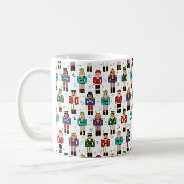 Christmas Nutcracker Toy Soldier Holiday Coffee Mug (Left)