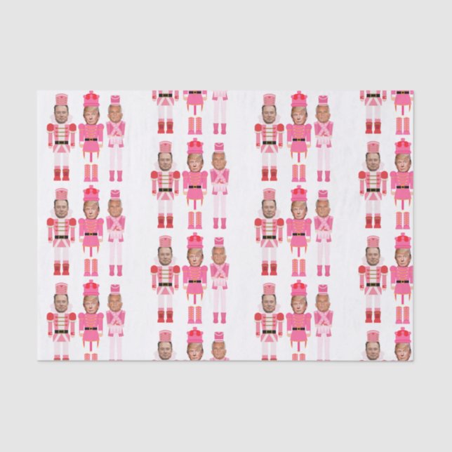Christmas Nutcracker Trump Kennedy Musk Tissue Paper (Front)