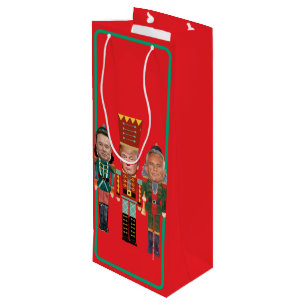 Christmas Nutcracker Trump Kennedy Musk Wine Gift Bag