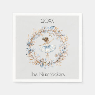 Christmas Nutcracker Watercolor Ballerina Napkin
