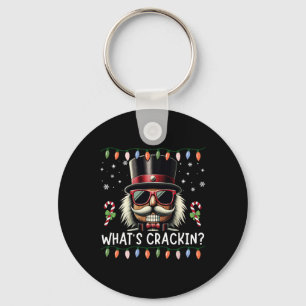 Christmas Nutcracker Whats Crackin Funny Xmas Men  Key Ring
