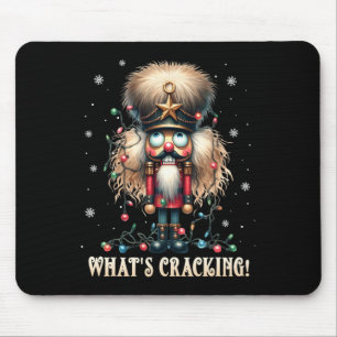 Christmas Nutcracker Whats Crackin Funny Xmas Men  Mouse Pad
