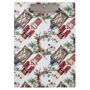 Christmas nutcrackers and lanterns clipboard