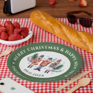 Christmas nutcrackers composition paper plate