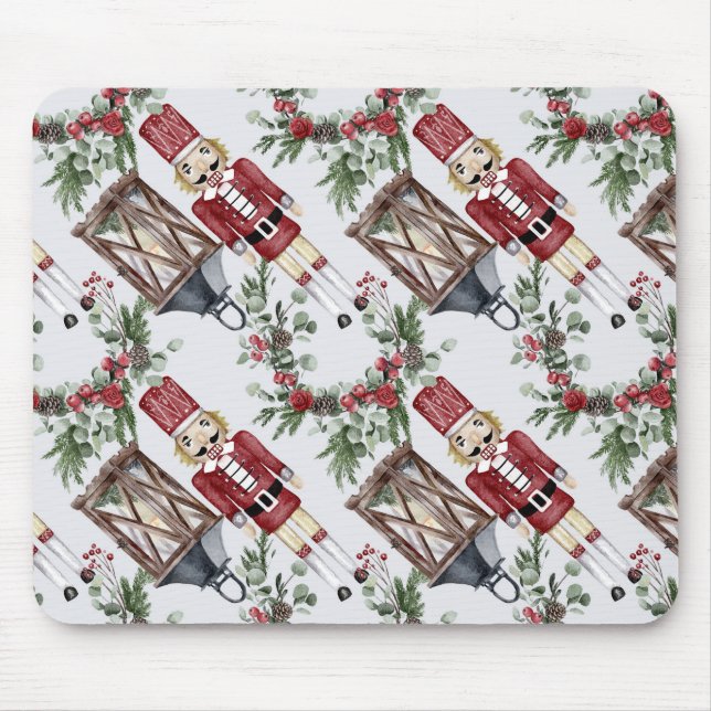 Christmas Nutcrackers & Lanterns Mouse Pad (Front)