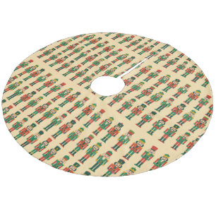 Christmas Nutcrackers on Light Fleece Tree Skirt