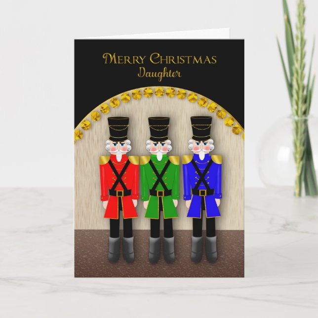 Christmas, Nutcrackers on Stage, daughter Card (Front)