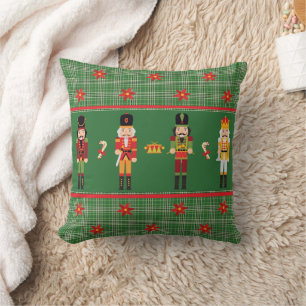 Christmas Nutcrackers Throw Pillow