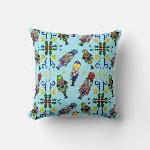 Christmas Nutcrackers Throw Pillow