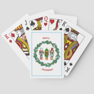 Christmas Nutcrackers Toy Soldiers Playing Cards