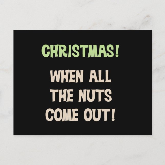 Christmas Nuts Tshirts and Gifts Holiday Postcard (Front)