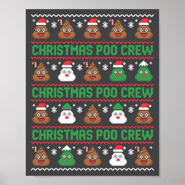 Christmas O Crew Xelated Ugly Christmas Pajamas Op Poster (Front)
