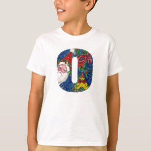 CHRISTMAS O LETTER / SANTA CLAUS WITH RED RIBBON T-Shirt