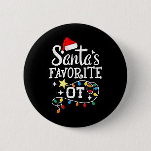 Christmas Occupational Therapist Therapy Santa's F 6 Cm Round Badge