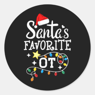 Christmas Occupational Therapist Therapy Santa's F Classic Round Sticker