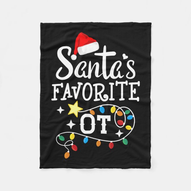 Christmas Occupational Therapist Therapy Santa's F Fleece Blanket (Front)