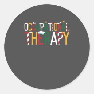 Christmas Occupational Therapy Classic Round Sticker