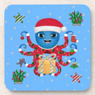 Christmas Octopus Coaster