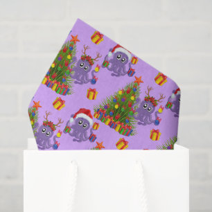 Christmas octopus seaweed tree pattern party tissue paper