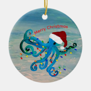 Christmas octopus tree ornament
