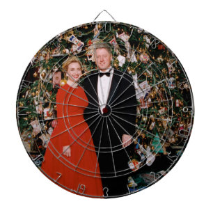 Christmas of US President Bill Clinton & Hillary Dartboard