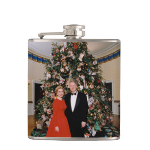 Christmas of US President Bill Clinton & Hillary Hip Flask