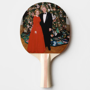 Christmas of US President Bill Clinton & Hillary  Ping Pong Paddle