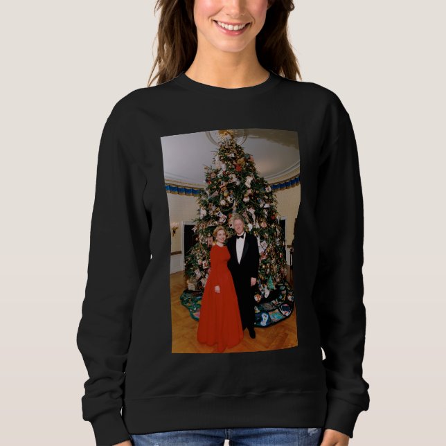 Christmas of US President Bill Clinton & Hillary  Sweatshirt (Front)