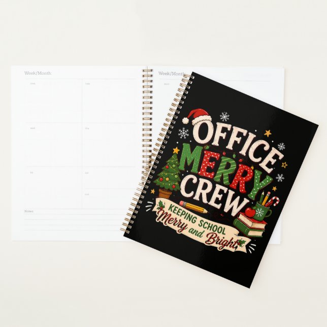 Christmas Office Merry Crew Keeping School Planner (Display)