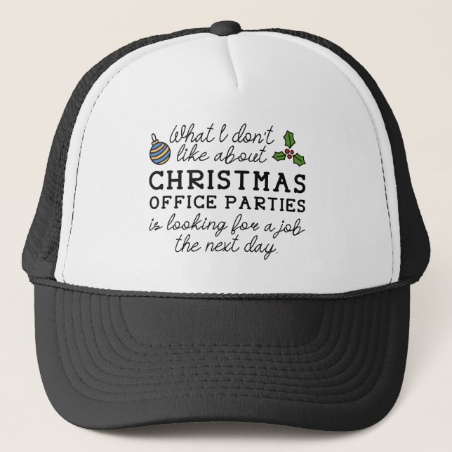 Christmas Office Parties Trucker Hat (Front)
