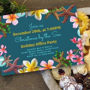Christmas Office Party Beachy Border Invitation