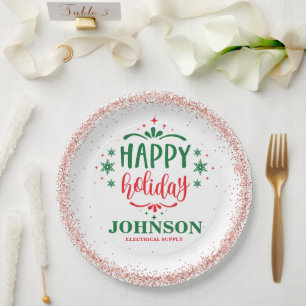 Christmas Office Party Paper Plate