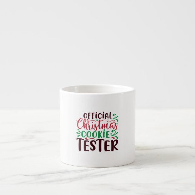 Christmas official cookie tester espresso cup (Front)
