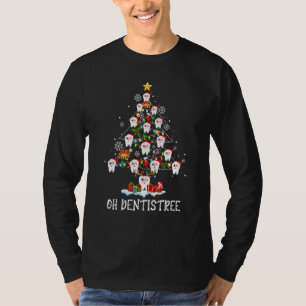 Christmas Oh Dentistree Xmas Tree Dental Hygiene D T-Shirt