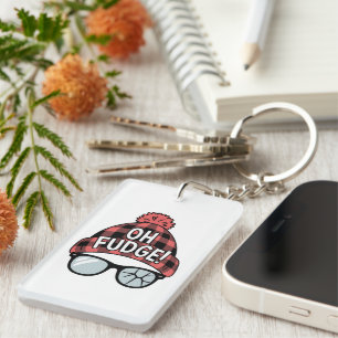 Christmas Oh Fudge Xmas Vacation Funny Holiday Key Ring